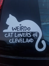 Load image into Gallery viewer, Weirdo Cat Lovers of Cleveland Decal
