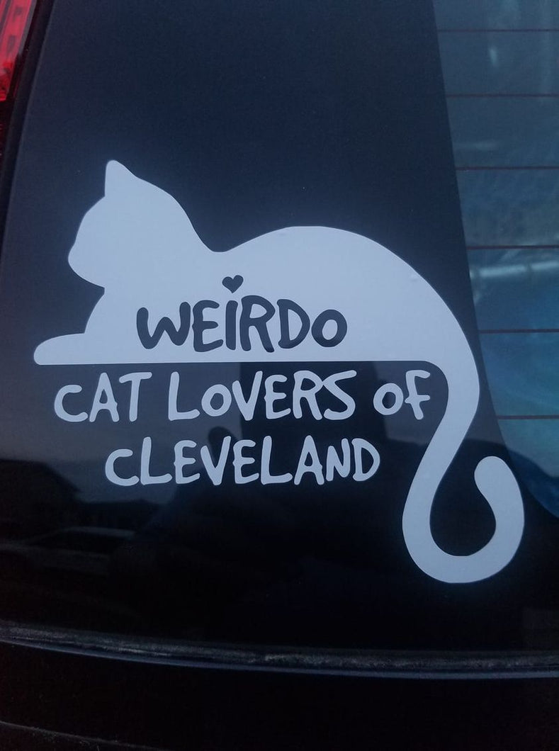 Weirdo Cat Lovers of Cleveland Decal